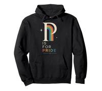 P is for Pride LGBTQ Lettre rétro Arc-en-Ciel Typographie Sweat à Capuche