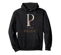 P is for Pride Rainbow LGBTQ Typographie Égalité Sweat à Capuche
