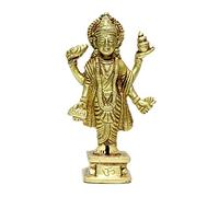 P.J.Handicrafts Statue en laiton de l'idole Dhanvantari de l'Ayurveda, Shri Vishnu en laiton, pour décoration d'intérieur, idole pour Mandir Puja -jaune, (Wt-300GMS)
