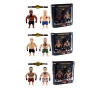 P.M.I. UFC Lot de 2 figurines articulées de 11,4 cm Combat légendaire Assortiment mystère - Comprend 2 combattants, accessoires et ceinture de championnat | Collection officielle UFC par PMI