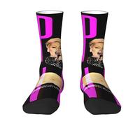 P!*nk P*i*n*k Singer Chaussettes de couleur contrastée, chaussettes pour adultes avec imprimé musical, chaussettes de style rock, chaussettes cadeaux pour fans pour concerts, festivals de musique
