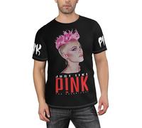 P!*nk P*i*n*k Singer Chemise pour homme - T-shirt imprimé classique Pop Singer, en pur coton, t-shirt polyvalent à manches courtes pour le quotidien, les festivals de musique, In-5, L