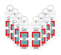 P&O Lot de 8 porte-étiquettes de bagage étanches transparentes 2025-2026 pour P&O toutes les lignes de croisière, essentiels pour bateau de croisière durables avec boucles en acier et fermeture éclair