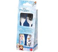 p:os 25212 Frozen La Reine des Neiges Lot de 2 couverts pour enfant avec fourchette et cuillère en acier inoxydable avec poignées en plastique