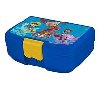 p:os 35124 - Dino Ranch boîte à Pain pour Enfants avec Un Compartiment, boîte à Lunch en Plastique avec Fermeture par Clip, boîte à goûter pour Le Jardin d'enfants, l'école et Les Loisirs