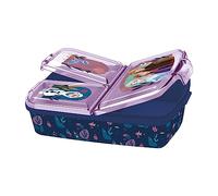 p:os 35451 - Frozen Die Eiskönigin 2 - Boîte à goûter pour Enfants avec 3 Compartiments, boîte à déjeuner en Plastique avec Fermetures à Clip, pour Le Jardin d'enfants, l'école et Les Loisirs