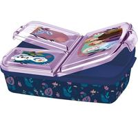 p:os 35451 - Frozen Die Eiskönigin 2 - Boîte à goûter pour Enfants avec 3 Compartiments, boîte à déjeuner en Plastique avec Fermetures à Clip, pour Le Jardin d'enfants, l'école et Les Loisirs
