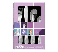 p:os 35805-Frozen la Reine des Glaces Set Filles, 4 pièces de Couverts pour Enfants en Acier Inoxydable, avec Couteau, Fourchette, Soupe et cuillère à Dessert, 35805, Multicolore