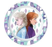 P:os 35922 - Frozen La Reine des Glaces Assiette pour enfants, diamètre env. 22 cm, assiette en plastique réutilisable, incassable, plate, Mulitcoloured