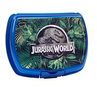 p:os Jurassic World - Boîte à déjeuner pour enfant - Motif dinosaure - En plastique - Avec un compartiment et une fermeture à clip - Idéale pour le goûter à l'école