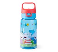 p:os Peppa Pig Gourde pour enfants, 500 ml, anti-fuite, petite bouteille parfaite pour la maternelle, l'aire de jeux ou la maison, pour garçons et filles, bleue