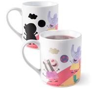 p:os Peppa Pig Tasse magique, avec changement de couleur, 230 ml, effet thermique à partir de 40 °C, pour enfants, filles et garçons, blanche