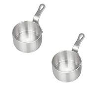 P Prettyia 2 Pièces Mini Petite Casserole Non Stick en Acier Inoxydable Outils de Cuisine Cuisson