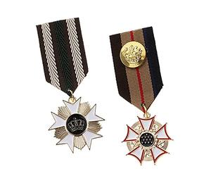P Prettyia 2 Pièces Vintage Stripe Fabric Union Soviétique Russie Badge Médaille Étoile Militaire Uniforme Broche