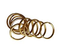P Prettyia 20 Pièces Boucle Plate Brisée Anneau de Clés en Laiton Accessoire Bricolage pour Clés de Voiture Maison - 15mm / 12mm