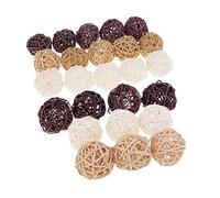 P Prettyia 25 Pièces Boules en Rotin Osier Maison de Noël Artisanat Décoratif