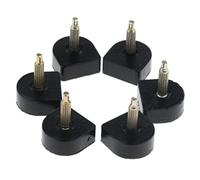 P Prettyia 6 Pièces Plaques de Talon Remplacement de Chevilles de Chaussures Forme U Ou Forme Ronde Pour Talons de Réparation - Noir, 24x26mm