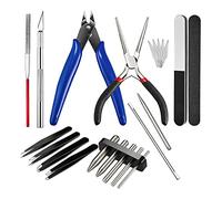 P Prettyia Kit d'outils de puzzle en métal 17 pièces - Pince à plier pour modélisme de base - Puzzle 3D en métal - Assemblage, sodlering, laboratoire, artisanat