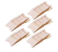 P Prettyia Lot de 100 Bobines Plates en Bois pour Organisateur de Bobine de Ficelle de Ruban de Fil Blanc