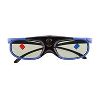 P Prettyia Lunettes 3D pour Projecteurs Dlp-Link Active Shutter - Noir + Bleu