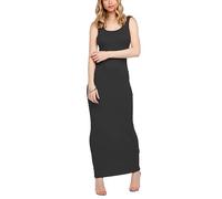 P&R DANCEWEAR LTD Robe longue dos nageur uni en jersey stretch moderne et chic pour femme, Noir , S-M