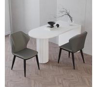 P.S. GLOBAL COMPANY Milano Chaises de Salle à Manger, Similicuir Bleu-Gris, Design Ergonomique avec Clous Décoratifs, Pieds Noirs, 86 x 40 x 47 cm, Lot de 2, pour Salon et Bureau