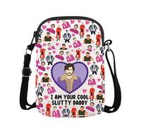 P Sac à bandoulière Petit sac à main sur le thème P Cadeau pour fan de papa amoureux est un état d'esprit Sac à main en toile réutilisable, Slutty Daddy Porte-monnaie 1cb, large