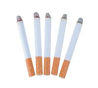 P’TIT CLOWN - 11096 - Fausses Cigarettes Allumées - Blister de 5 - Pour Adultes Uniquement - Apparence Réaliste - Accessoires Déguisement Carnaval, Halloween, Théâtre, Comédie, Fête Déguisée