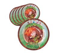 P’TIT Clown - 14055 - Assiettes en Carton Robin des Bois™ - Licence Officielle - Accessoires Décoration d’Anniversaire Enfant - Lot de 8-22x22 cm