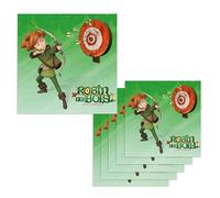 P’TIT Clown - 14069 - Serviettes en Papier Robin des Bois™ - Licence Officielle - Parfaites pour Anniversaire Enfant - Lot de 6-33x33 cm