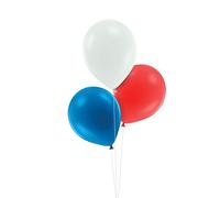 P’TIT CLOWN - 22445 - Ballons de Baudruche Bleu Blanc Rouge - Ballons France - Ø 30 cm - Lot de 12 - Parfait pour Décoration Anniversaire, Fête Nationale, Célébration Sportive, Baby Shower - Latex