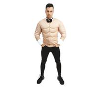 P’TIT CLOWN - 23272 - Costume "Monsieur Muscles" - Déguisement Humoristique Bodybuilder pour Adulte - Parfait pour Carnaval, Fêtes Costumées et Évènements à Thème - Taille Unique