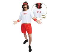 P’TIT CLOWN - 23361 - Costume, Déguisement 118 218 - T-Shirt réversible, Short, Bandeau, Poignets - Pour Carnaval, EVG, EVJF, Festivals, Nouvel An, Fêtes à Thèmes - Polyester - Adulte - Taille L/XL