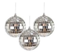 Boules à facettes - PTIT CLOWN - Lot de 3 - 8 cm - Argent - À suspendre