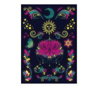 P’TIT CLOWN - 23872 - Tatouages Ephemeres UV - Tatouage Fluo Réaction à la Lumière Noire UV Néon - Application et Retrait Facile - Pour Compléter Maquillage Déguisement Carnaval, Halloween, Cosplay