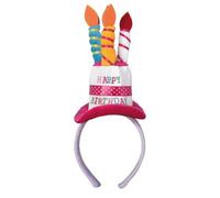 P’TIT CLOWN - 24266 - Serre-Tête Happy Birthday - Bandeau Gâteau d'Anniversaire avec Bougies - Accessoire Fête, Soirée, Photo Booth, Décoration Birthday Party