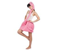 P’TIT CLOWN - 28354 - Déguisement Flamant Rose Adulte - Parfait pour Carnaval, Fêtes Costumées et Évènements à Thème - Facile à Enfiler et Prêt à l’Emploi - Polyester - Taille Unique
