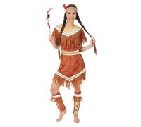 P’TIT CLOWN - 44420 - Déguisement Indienne Femme - Costume pour Adulte - Parfait pour Carnaval, Fêtes Costumées et Évènements à Thème - Complet et Réaliste - Polyester - Taille S/M