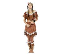 P’TIT CLOWN - 44421 - Déguisement Indienne Femme - Costume pour Adulte - Parfait pour Carnaval, Fêtes Costumées et Évènements à Thème - Complet et Réaliste - Polyester - Taille L/XL