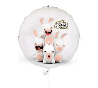 P’TIT CLOWN - Accessoires Décoration d’Anniversaire Enfant - Lapins Crétins™ - Licence Officielle - Assiettes, Gobelets, Serviettes, Confettis, Sachets, Cartes d’Invitation (Ballon aluminium - Ø 8 cm)