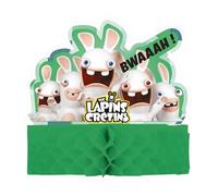 P’TIT CLOWN - Accessoires Décoration d’Anniversaire Enfant - Lapins Crétins™ - Licence Officielle - Assiettes, Gobelets, Serviettes, Confettis, Sachets, Cartes d’Invitation (Centre de table)