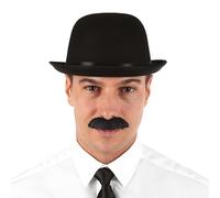 P’TIT CLOWN - Chapeau Feutre Haut de Forme - Adulte, Unisexe - Chapeau Byron - Accessoire Déguisement Magicien, Détective - Pour Compléter Costume carnaval, Halloween, Cosplay, Fête à Thème - Noir