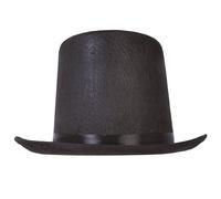 P’TIT CLOWN - Chapeau Feutre Haut de Forme - Adulte, Unisexe - Chapeau Byron - Accessoire Déguisement Magicien, Détective - Pour Compléter Costume carnaval, Halloween, Cosplay, Fête à Thème - Noir