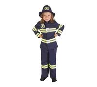 P’TIT CLOWN - Costume Pompier Enfant - Déguisement Parfait pour Carnaval, Fêtes Costumées et Évènements à Thème - Confortable et Réaliste - Polyester (Bleu, 10-12 ans)