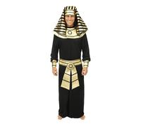 P’TIT CLOWN - 66748 - Déguisement Égyptien Pharaon Adulte - Homme - Parfait pour Costume Carnaval, Halloween, Fêtes Costumées et Évènements à Thème - Confortable et Réaliste - Polyester - Noir - S/M
