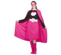 Costume femme en super-mariée L/XL (x1) REF/66604 EVJF: Enterrement vie de jeune fille - ptit clown rose fuchsia et noir