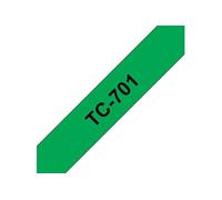 P-TOUCH TC-701 noir sur vert 12mm