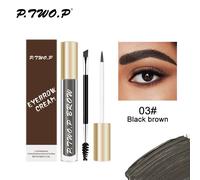 P.Tw O.P-Ensemble De Maquillage Pour Les Yeux,Gel 3d Imperméable À Double Tête,Crème Pour Les Yeux Sauvage Saillante,Longue Durée,Résistant À La Transpiration,Séchage Rapide.03 Black Brown.
