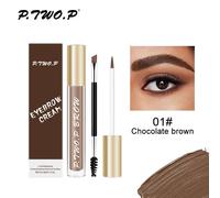 P.Tw O.P-Ensemble De Maquillage Pour Les Yeux,Gel 3d Imperméable À Double Tête,Crème Pour Les Yeux Sauvage Saillante,Longue Durée,Résistant À La Transpiration,Séchage Rapide.01 Chocolate Brown.
