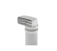 P-Ur 150 Déflecteur 90° Avec Tube Rond, Élément, L 500 MM, Gris Clair